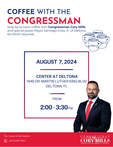 Flyer for 'Coffee with the Congressman'